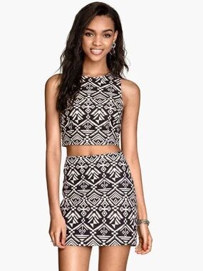 H&M | Crop Top & Skirt (2-Piece Set)